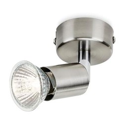 Foco 1 elemento limbali gu10 (bombilla no incluida) color cromo mate ø 8 x 13 cm