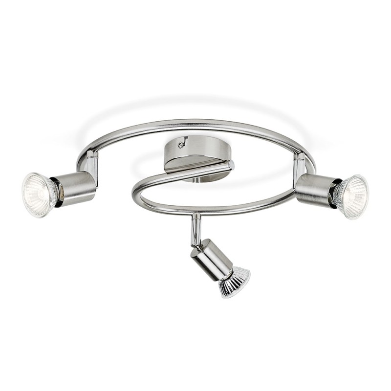 Foco 3 elementos limbali gu10 (bombilla no incluida) color cromo mate ø29 x 13 cm