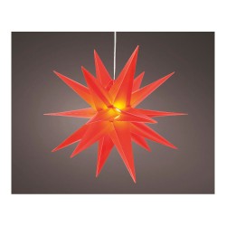 Figura led estrella roja 6 leds exterior ø40 x 40 cm