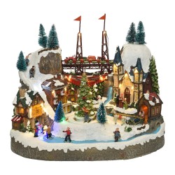 Pueblo navideño 35,5 x 22 x 30,5 cm