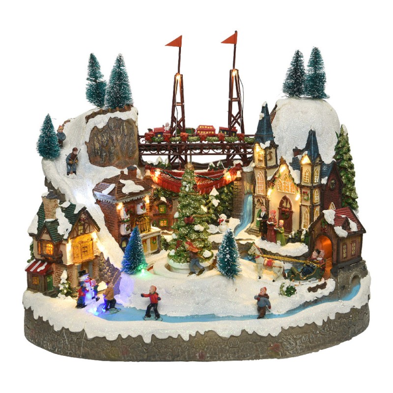 Pueblo navideño 35,5 x 22 x 30,5 cm