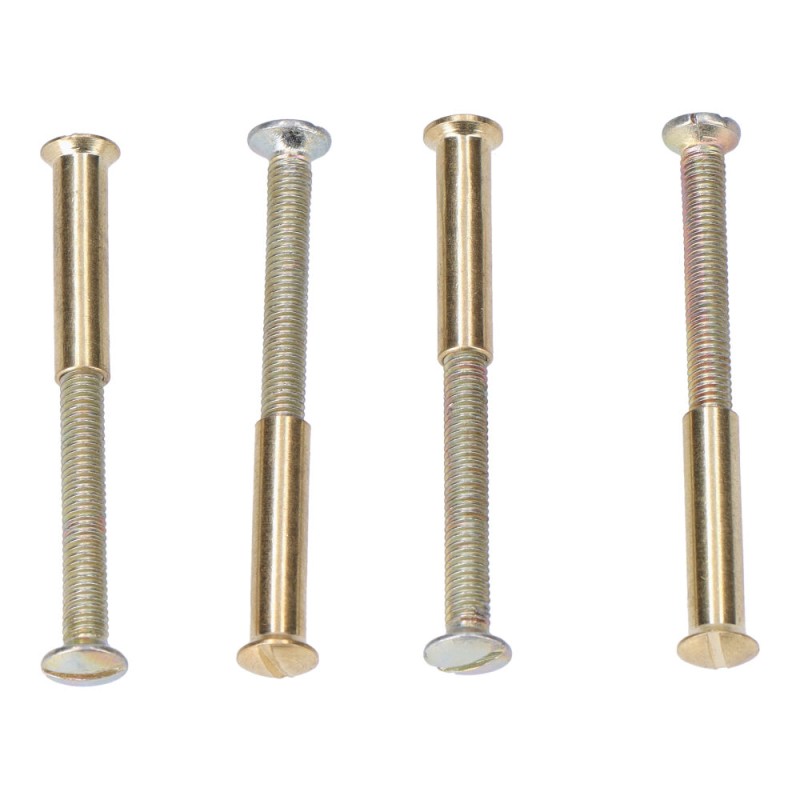 Tornillos ensamble latón, 4 uds