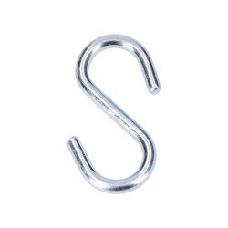 Gancho en forma de s 40 mm zincado, 4 uds