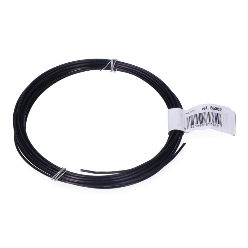 Alambre aluminio negro, calibre ø1,5 mm x 5 m