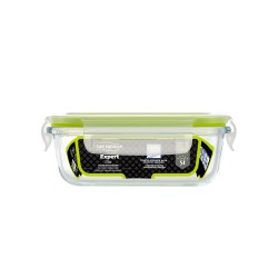 Fiambrera hermética rectangular borosilicato expert 370 ml