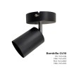 Foco 1 elemento gu10 50 w (bombilla no incluida) color negro ø 9 x 5,6 x 14,2 cm