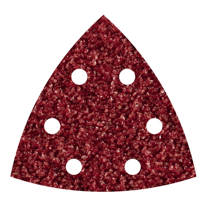 Hojas abrasivas adhesivas de corindón, 95 mm, grano40 delta, set 5 uds