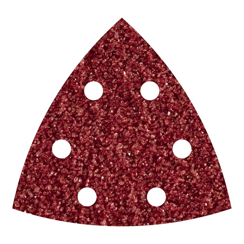 Hojas abrasivas adhesivas de corindón, 95 mm, grano60 delta, set 5 uds