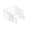 Pack de 3 expositores elevados de metacrilato 3mm
