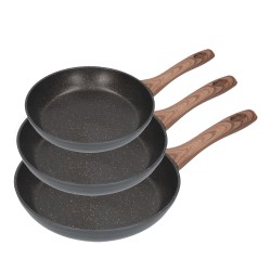 Set 3 sartenes antiadherentes "serie eneas" ø20 / ø24 / ø28 cm