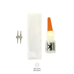 Kit union tubo flexilux/flexiled 2 vias