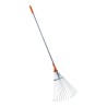 Rastrillo para follaje regulable, con mango telescópico, 1,28 -1,6 m
