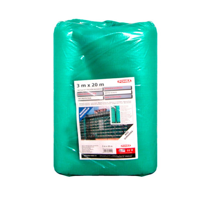 Malla protección fachadas 3 x 20 m