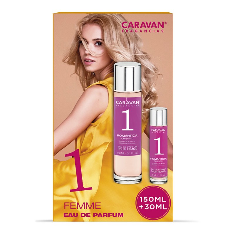 Estuche eau de parfum caravan n 1, 150 + 30 ml señora