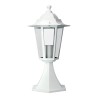 Aplique exterior zurich de aluminio y cristal e27 60 w sin bombilla, color blanco, pedestal