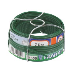 Alambre forrado verde, calibre 4 mm x 50 m