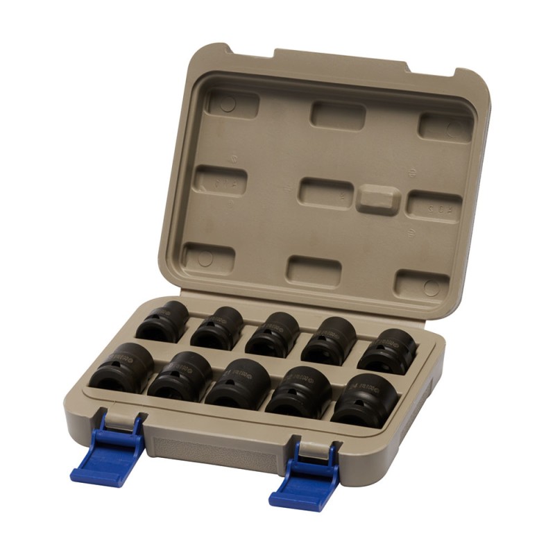 Vasos de impacto 1/2", 10 - 24 mm, 10 uds