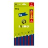 Destornilladores 1000v 4 planos, 2 ph, caja cartón, 6 piezas