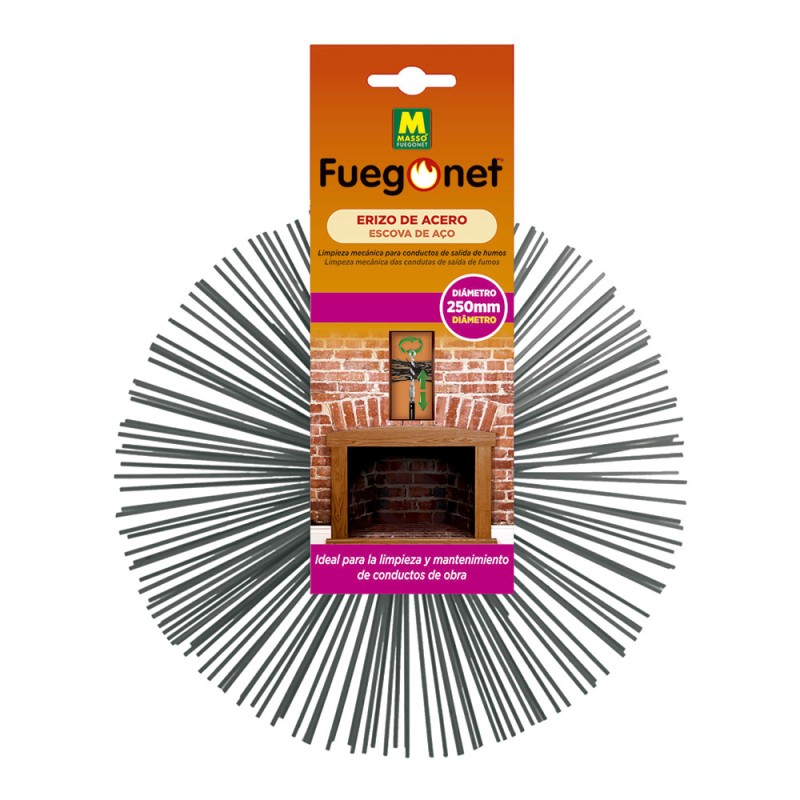 Deshollinador erizo de acero ø 250 mm