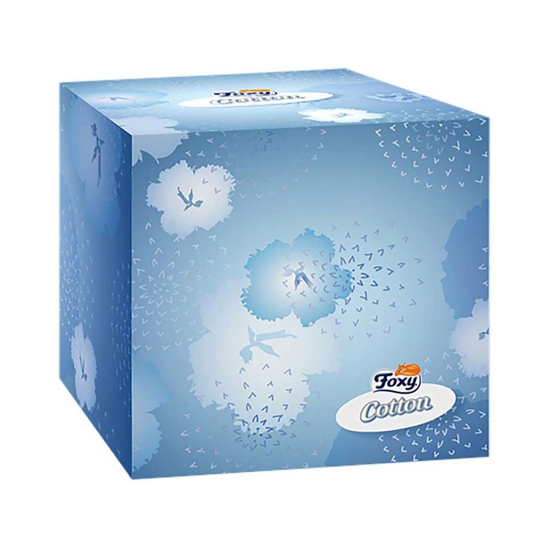 Caja pañuelos cubo 60 uds