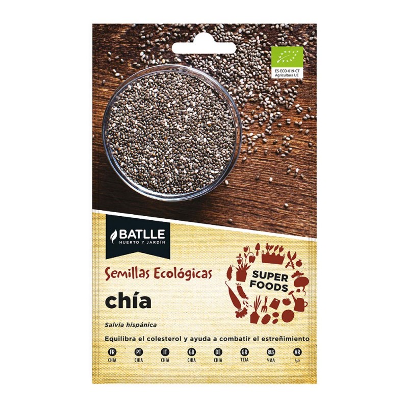 Sobre con semillas eco "super foods" de chia