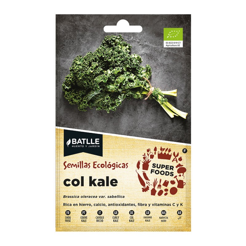 Sobre con semillas eco "super foods" de kale