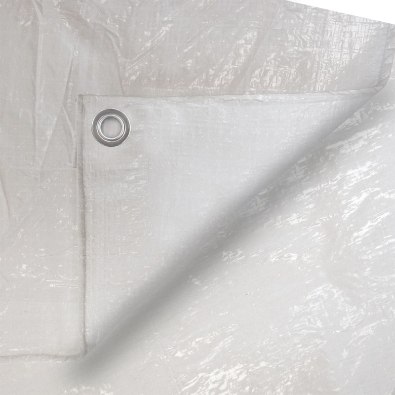 Toldo polietileno de doble cara color blanco, densidad 90 g / m, 4 x 5 m