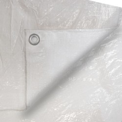Toldo polietileno de doble cara color blanco, densidad 90 g / m, 5 x 8 m