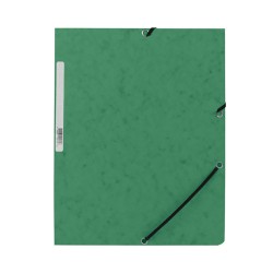 Carpeta con gomas cartón verde con solapas din a4