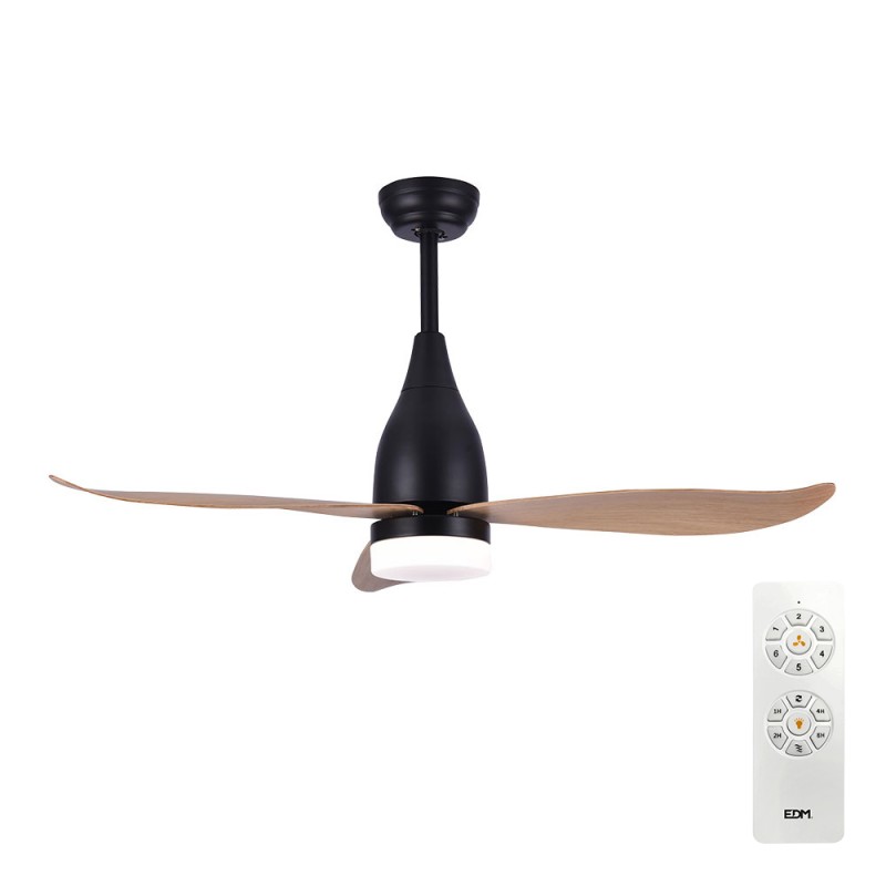 Ventilador de techo modelo kattegat112cm dc 15w + luz 18w 2.190lm 3.000k- 4000k-5.000k, 3cct