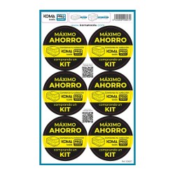 Pegatinas máximo ahorro koma tools