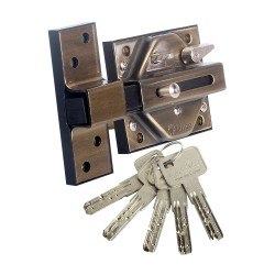 Cerrojo alta seguridad 7930r acabado bronce ingles 97930rbi lince