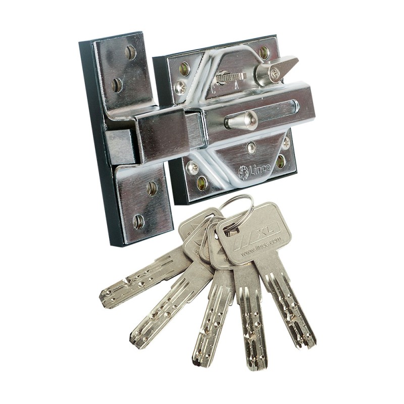 Cerrojo alta seguridad 7930r acabado hierro cromado 97930rhc lince