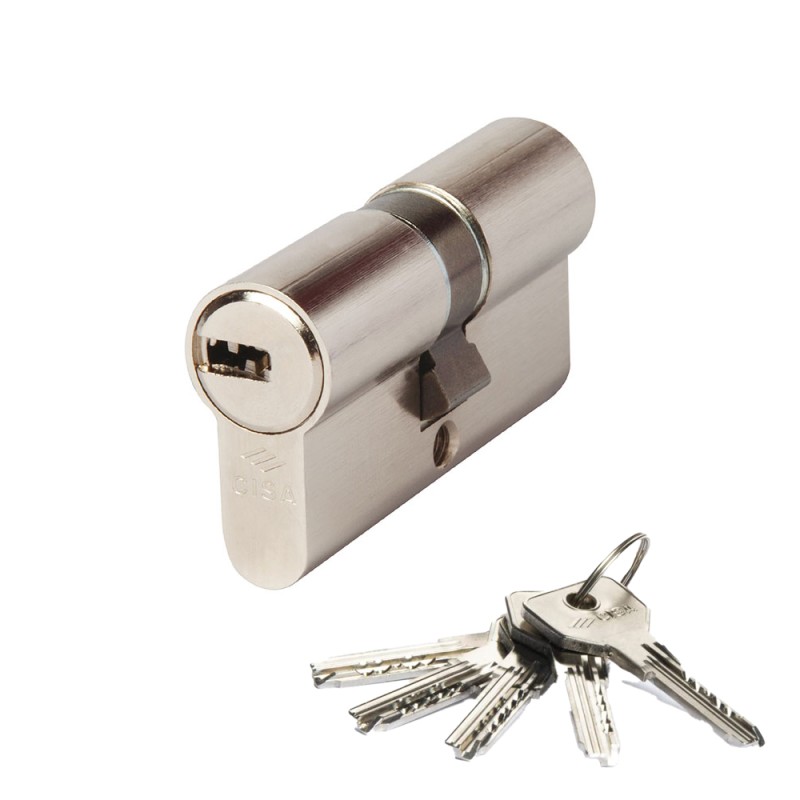 Cilindro asix 30x40mm niquelado leva corta 1.0e300.12.0.12sz.c5 cisa