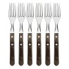 Tenedores de mesa jumbo polywood castaño 20,5 cm 6 uds