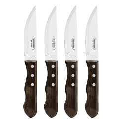 Cuchillos de asado jumbo polywood castaño 12,7 cm 4 uds