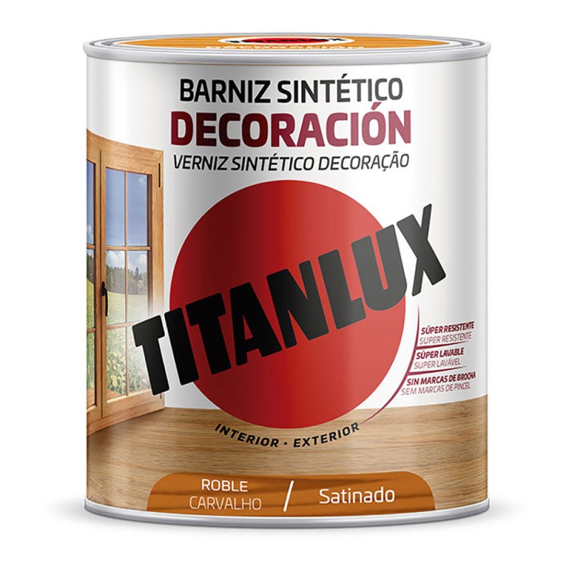 Barniz sintético decoración roble satinado 750 ml