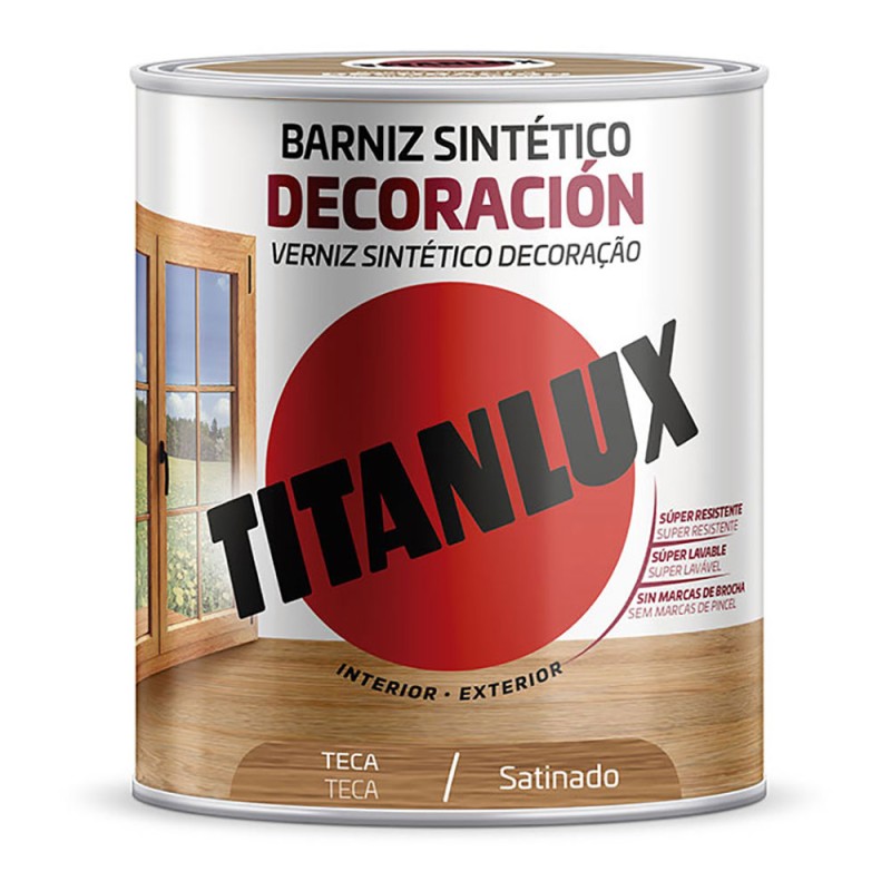 Barniz sintético decoración teca satinado 750 ml