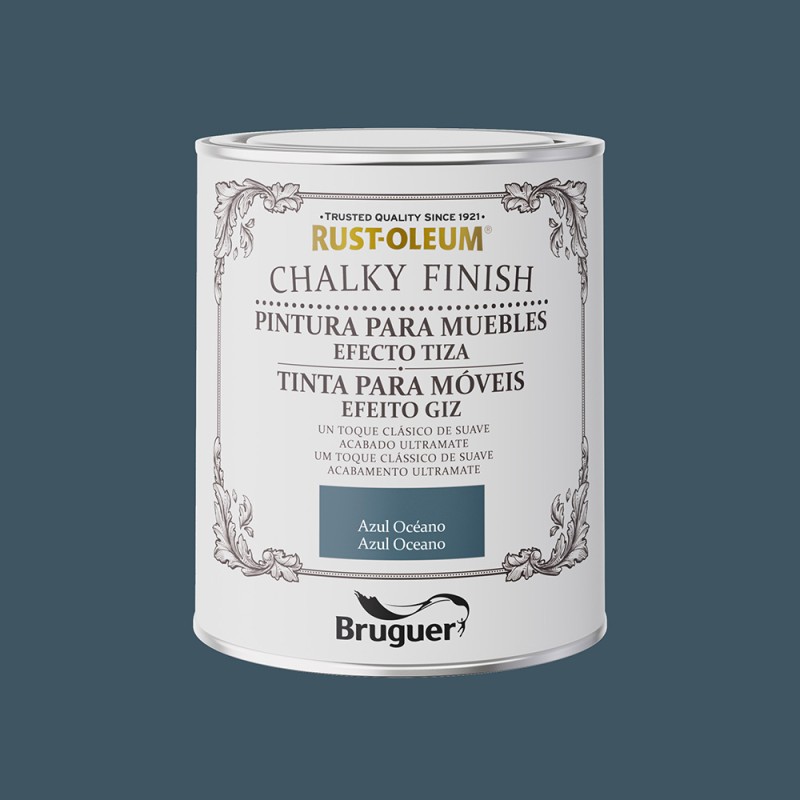 Rust-oleum chalky finish muebles azul oceano 750 ml