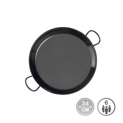 Paellera tradicional de acero esmaltado ø34 cm (6 personas)
