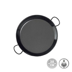 Paellera tradicional de acero esmaltado ø38 cm (8 personas)