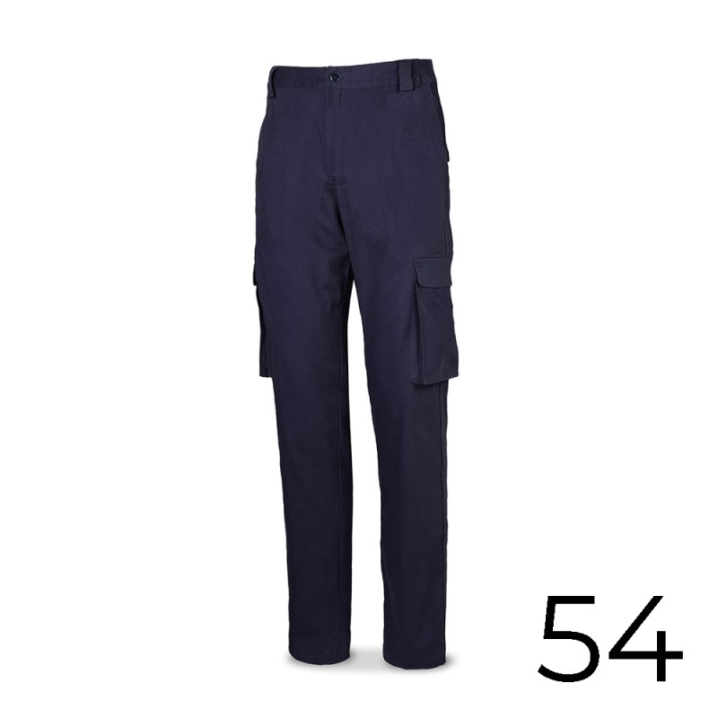 Pantalón strech 98% algodon 2% elastano 240g. azul marino talla 54 588pbsam/54