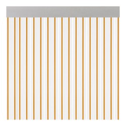 Cortina para puerta modelo "ferrara" transparente color miel 90x210cm m63112 acudam