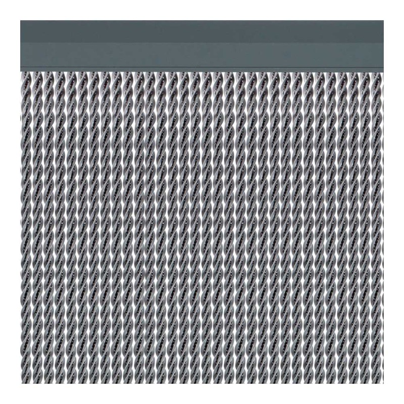 Cortina para puerta modelo "manacor" color plata 90x210cm m63577 acudam
