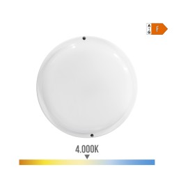 Aplique led redondo 18 w 1820 lm 4000 k luz día ø20,8 x 4,8 cm