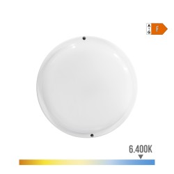 Aplique led redondo 18 w 1820 lm 6400 k luz fría ø20,8 x 4,8 cm
