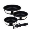 Set 3 sartenes acero inoxidable click & cook ø18 / ø20 / ø24 cm
