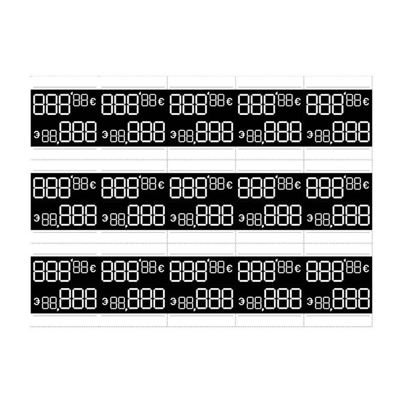 Etiquetas de precios personalizables, 54 x 33 mm