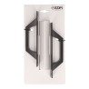 Asas placa recta 6804 aluminio negro