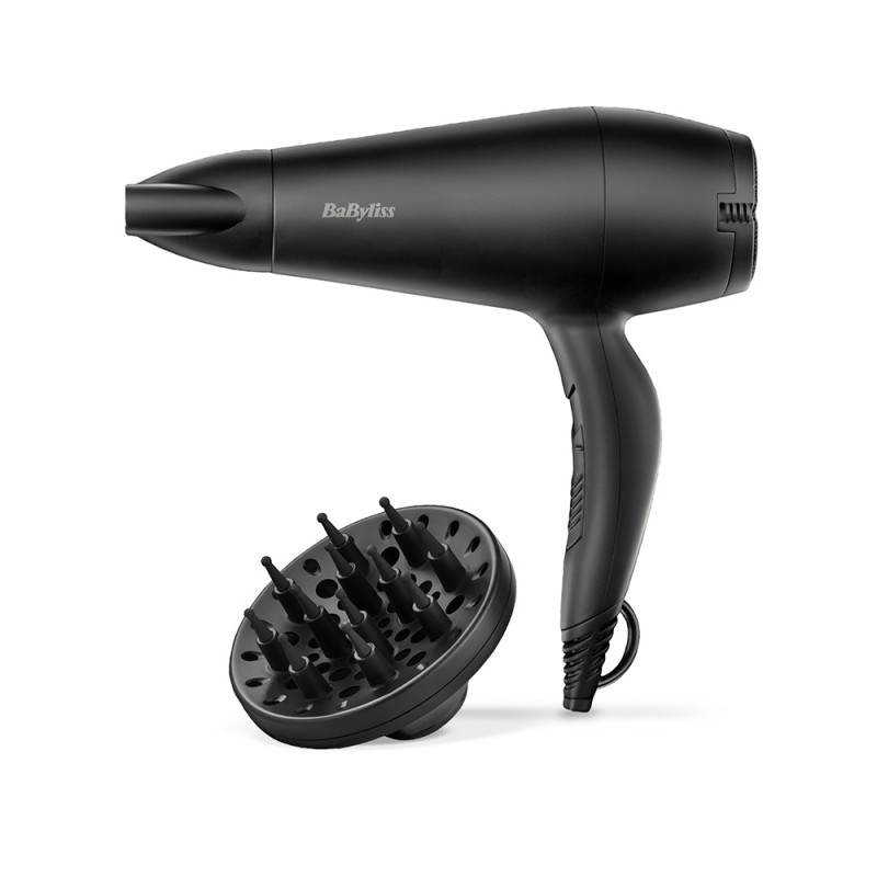 Secador de pelo con difusor negro smooth 2000 w